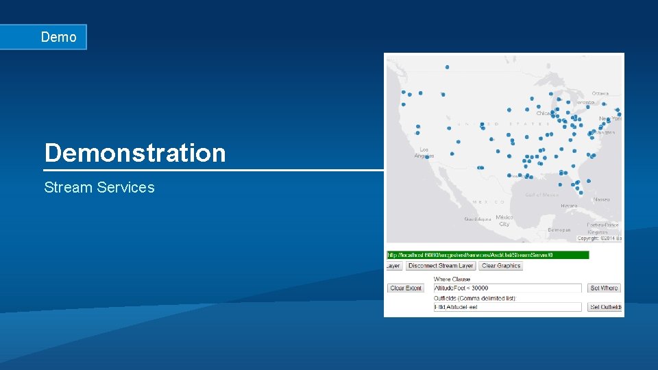 Demonstration Stream Services Demonstration Stream Services