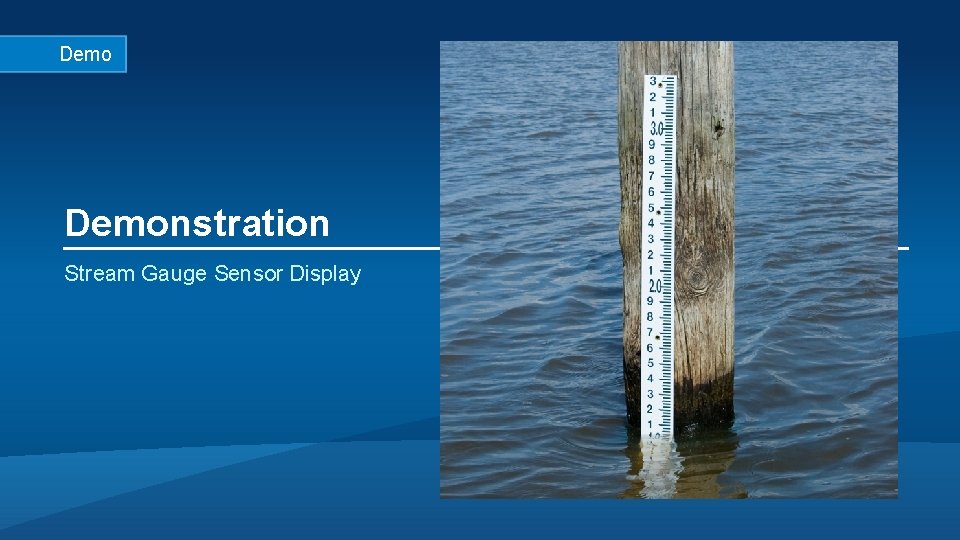 Demonstration Stream Gauge Sensor Display Demonstration Stream Gauge Sensor Display