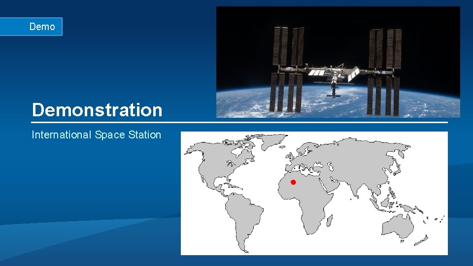 Demonstration International Space Station Demonstration International Space Station