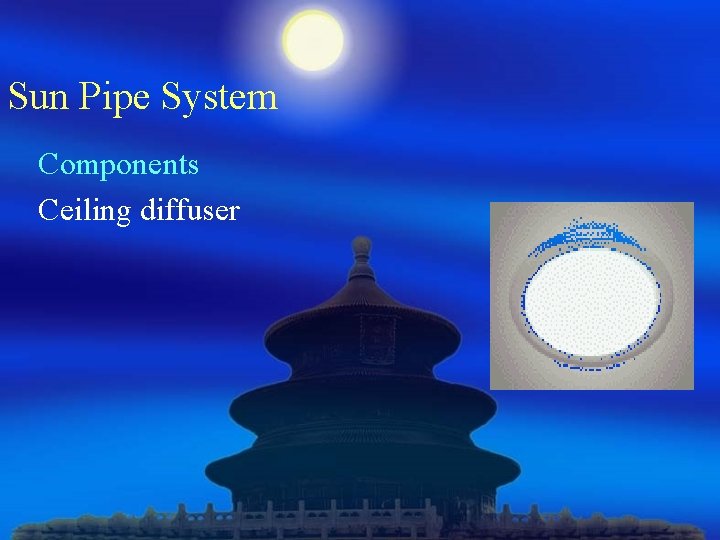 Sun Pipe System Components Ceiling diffuser 