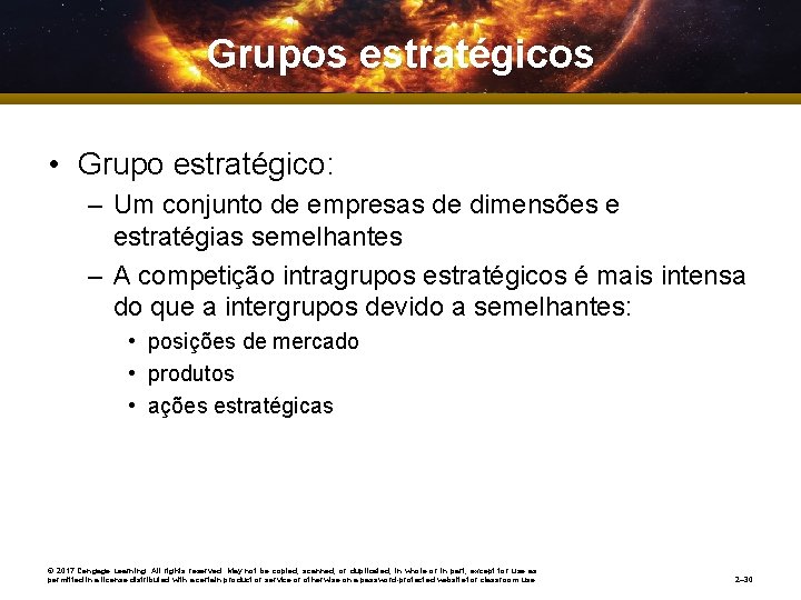 Grupos estratégicos • Grupo estratégico: – Um conjunto de empresas de dimensões e estratégias