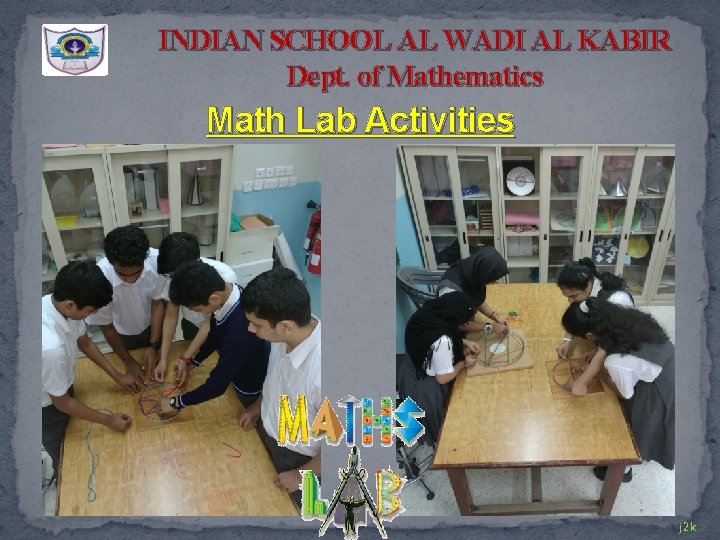 INDIAN SCHOOL AL WADI AL KABIR Dept. of Mathematics Math Lab Activities j 2