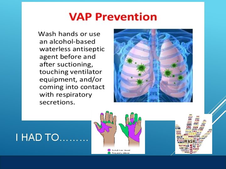 I HAD TO……… AHRQ Safety Program for Mechanically Ventilated Patients VAE Surveillance 35 