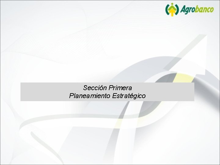 Sección Primera Planeamiento Estratégico 