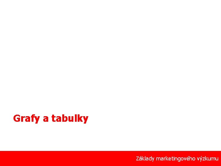 Grafy a tabulky 43 Základy marketingového výzkumu 