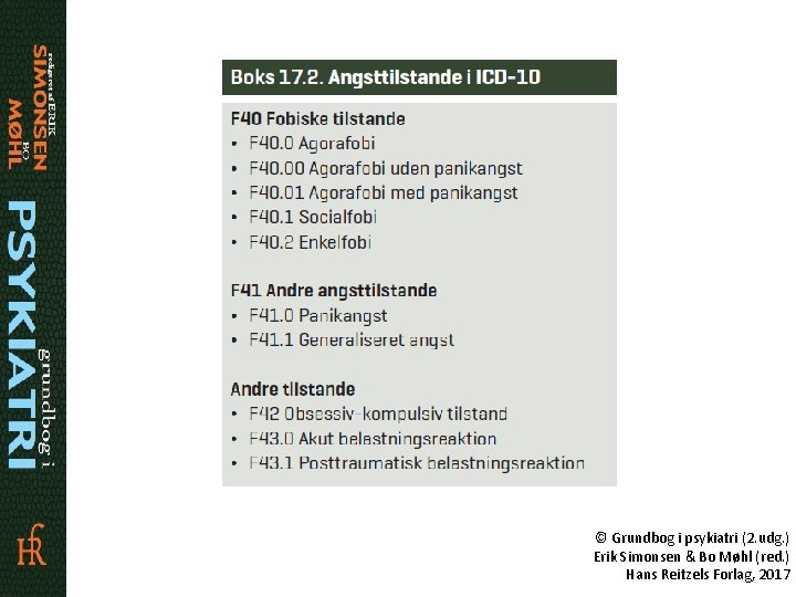 © Grundbog i psykiatri (2. udg. ) Erik Simonsen & Bo Møhl (red. )