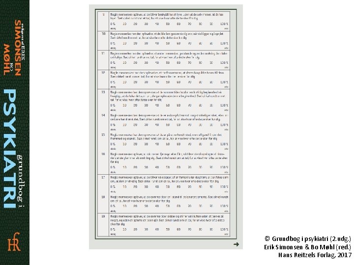© Grundbog i psykiatri (2. udg. ) Erik Simonsen & Bo Møhl (red. )