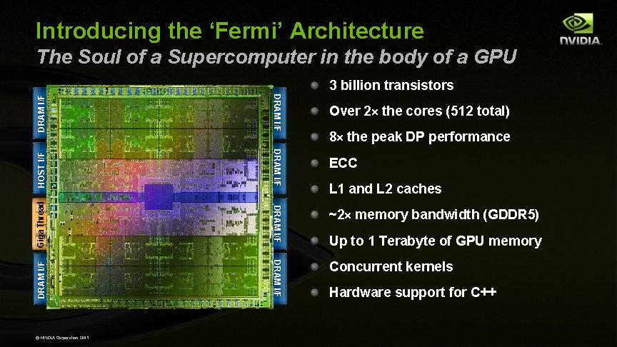 Introducing the ‘Fermi’ Architecture The Soul of a Supercomputer in the body of a