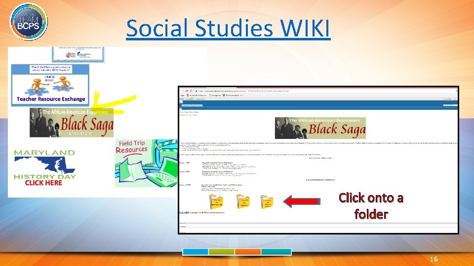 Social Studies WIKI Click onto a folder 16 