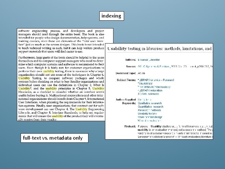 indexing full-text vs. metadata only 