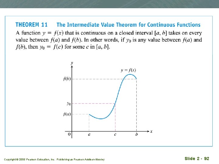 Copyright © 2005 Pearson Education, Inc. Publishing as Pearson Addison-Wesley Slide 2 - 92