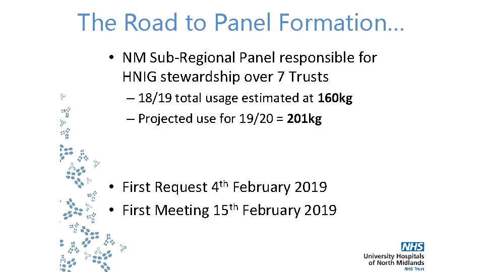 The Road to Panel Formation… • NM Sub-Regional Panel responsible for HNIG stewardship over