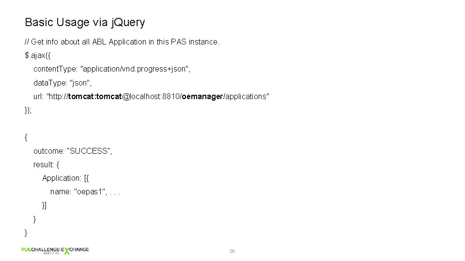 Basic Usage via j. Query // Get info about all ABL Application in this
