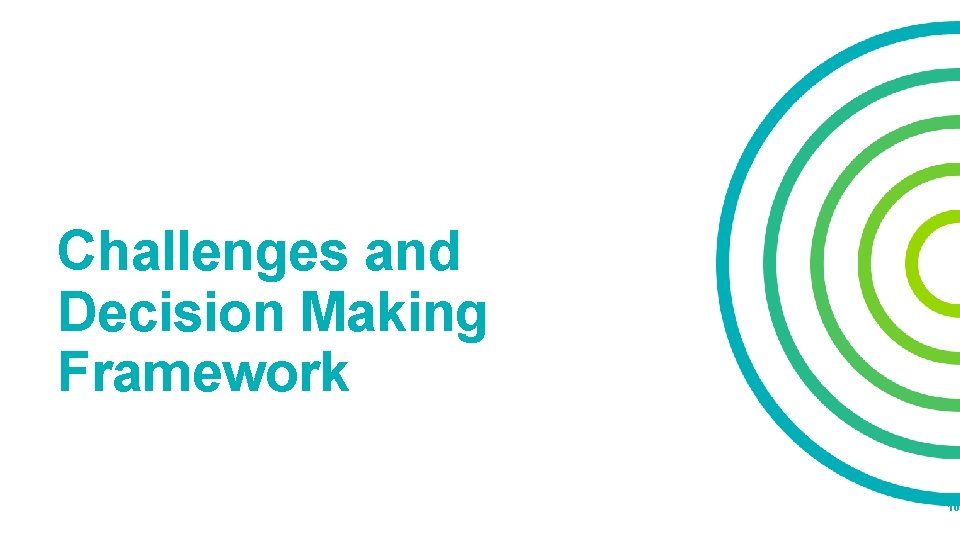 Challenges and Decision Making Framework 10 