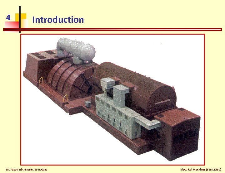 4 Introduction Dr. Assad Abu-Jasser, EE-IUGaza Electrical Machines (EELE 3351) 