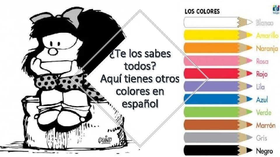 ¿Te los sabes todos? Aquí tienes otros colores en español 