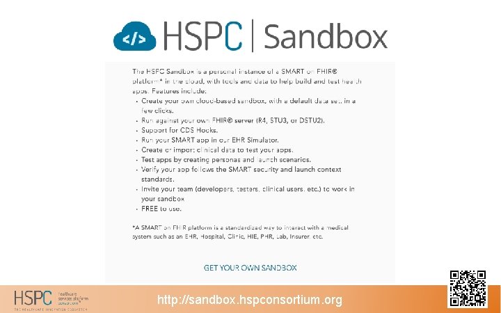 http: //sandbox. hspconsortium. org 