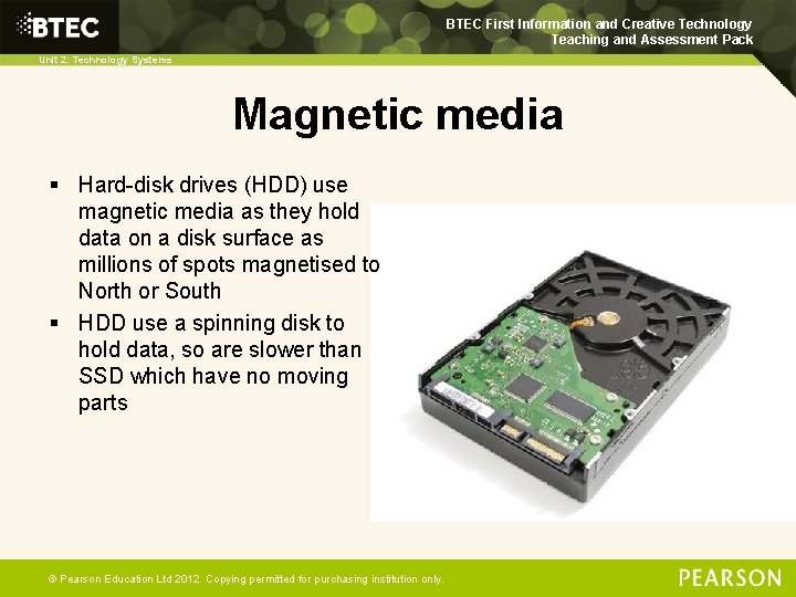 BTEC First Information and Creative Technology Teaching and Assessment Pack Unit 2: Technology Systems