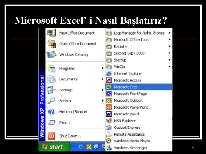 Microsoft Excel’ i Nasıl Başlatırız? 4 