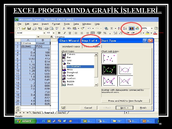 EXCEL PROGRAMINDA GRAFİK İŞLEMLERİ. . 66 
