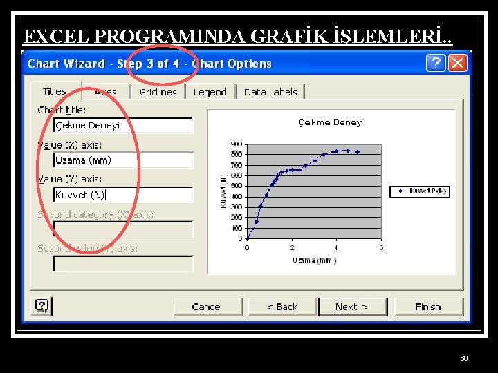 EXCEL PROGRAMINDA GRAFİK İŞLEMLERİ. . 68 