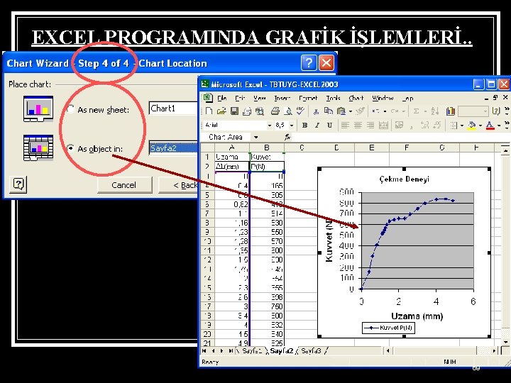 EXCEL PROGRAMINDA GRAFİK İŞLEMLERİ. . 69 