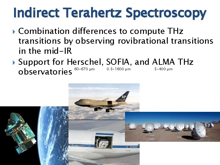 Indirect Terahertz Spectroscopy Combination differences to compute THz transitions by observing rovibrational transitions in