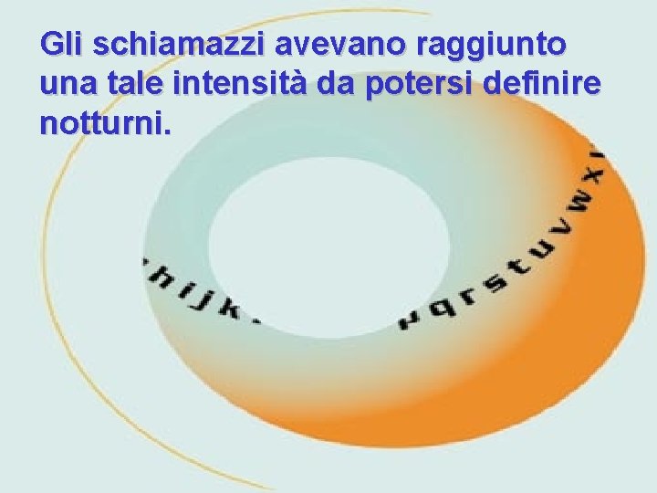 Gli schiamazzi avevano raggiunto una tale intensità da potersi definire notturni. 