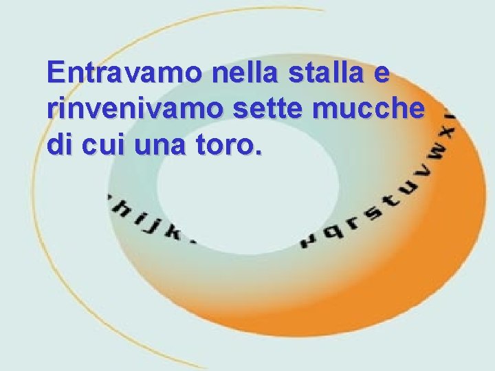 Entravamo nella stalla e rinvenivamo sette mucche di cui una toro. 