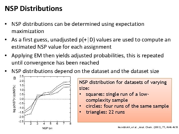 NSP Distributions • NSP distributions can be determined using expectation maximization • As a