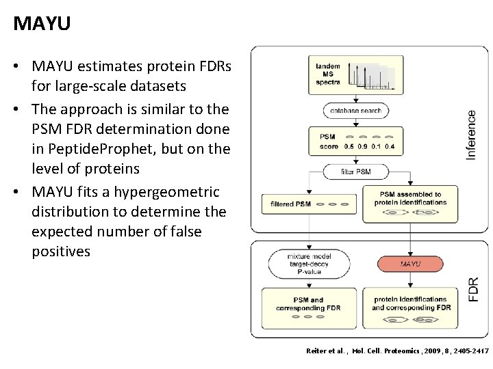 MAYU • MAYU estimates protein FDRs for large-scale datasets • The approach is similar