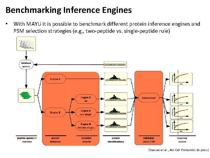 Benchmarking Inference Engines • With MAYU it is possible to benchmark different protein inference