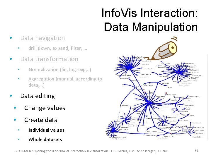 Info. Vis Interaction: Data Manipulation Data navigation • • drill down, expand, filter, …