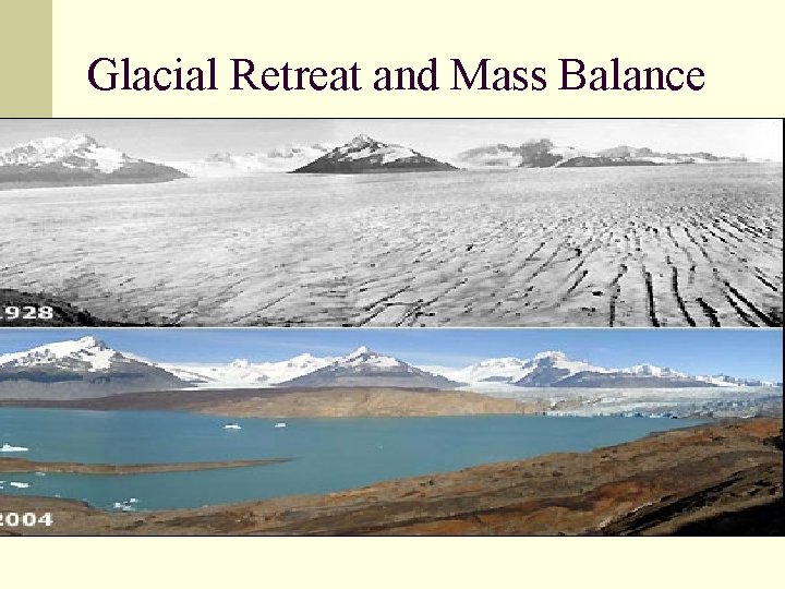 Glacial Retreat and Mass Balance 1941 - 2005 