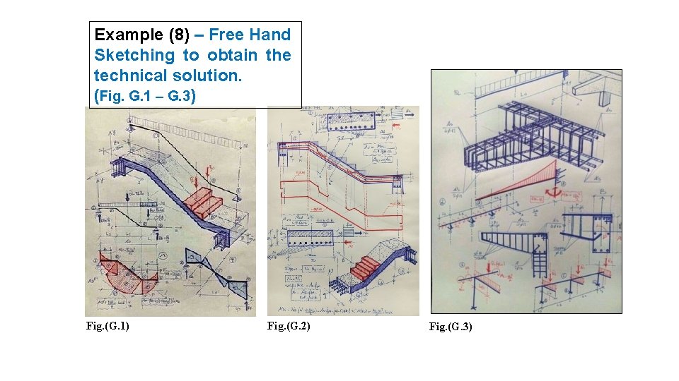Example (8) – Free Hand Sketching to obtain the technical solution. (Fig. G. 1