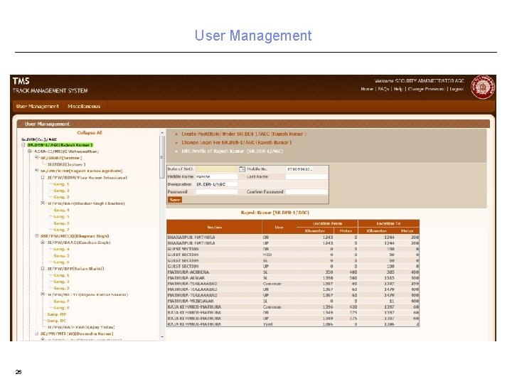 User Management 26 