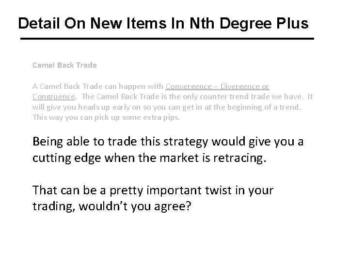 Detail On New Items In Nth Degree Plus Camel Back Trade A Camel Back