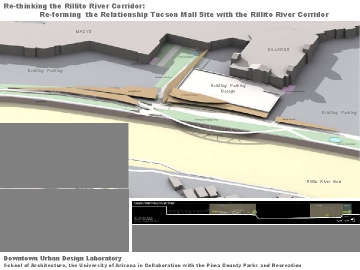 Re-thinking the Rillito River Corridor: Re-forming the Relationship Tucson Mall Site with the Rillito Re-thinking the Rillito River Corridor: Re-forming the Relationship Tucson Mall Site with the Rillito