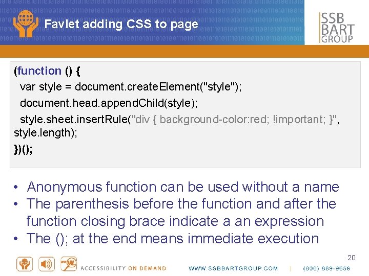 Favlet adding CSS to page (function () { var style = document. create. Element("style");