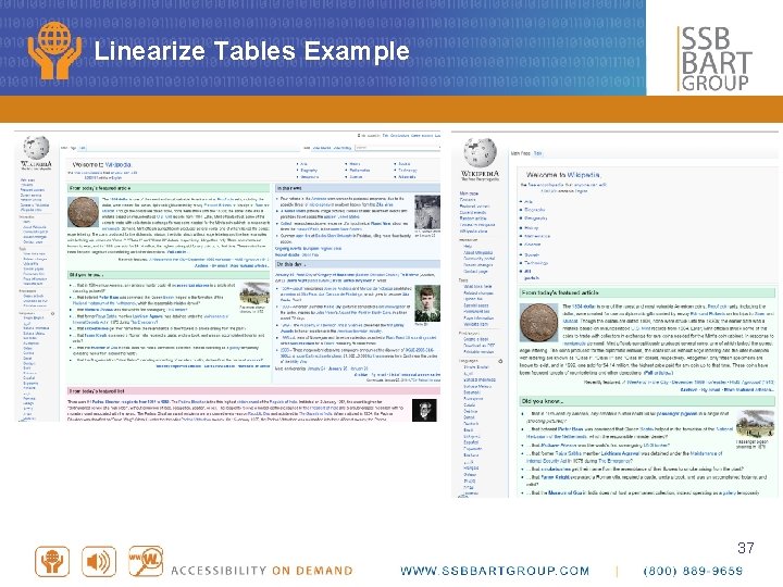 Linearize Tables Example 37 