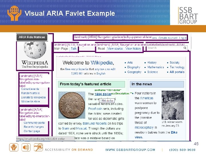 Visual ARIA Favlet Example 45 