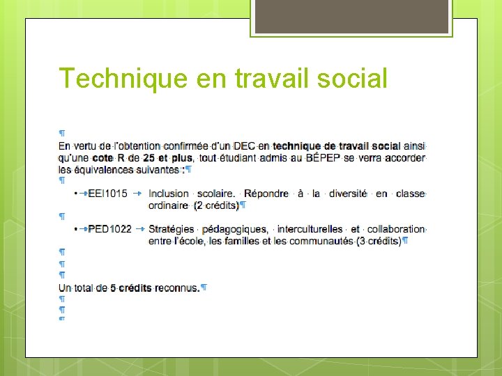 Technique en travail social Technique en travail social