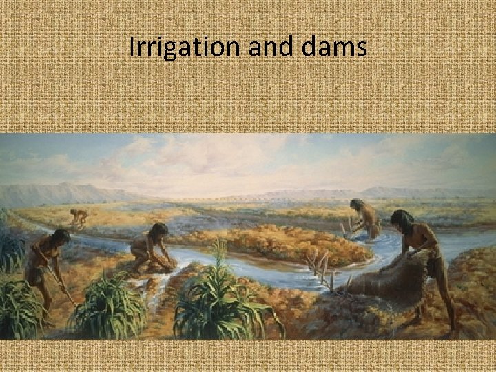 Irrigation and dams 