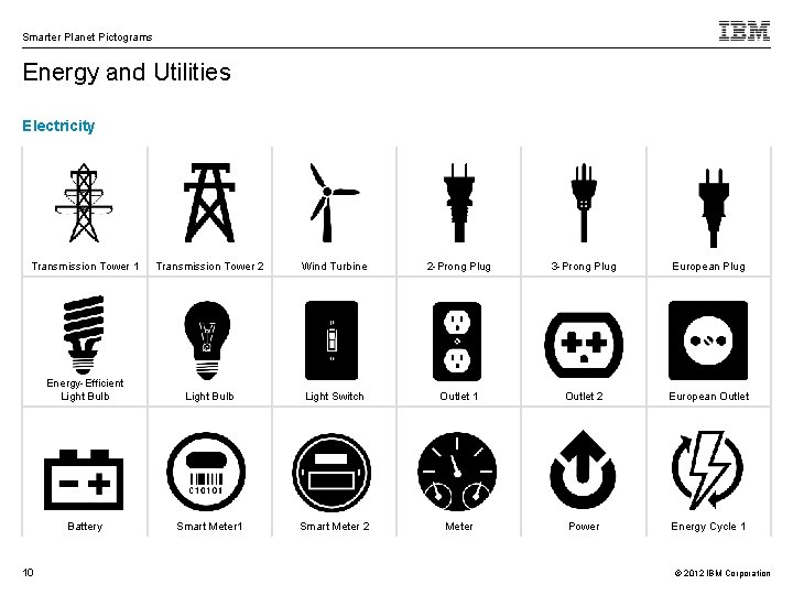 Smarter Planet Pictograms Energy and Utilities Electricity Transmission Tower 1 Transmission Tower 2 Wind