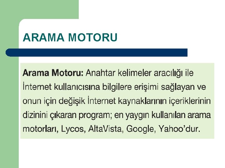 ARAMA MOTORU ARAMA MOTORU