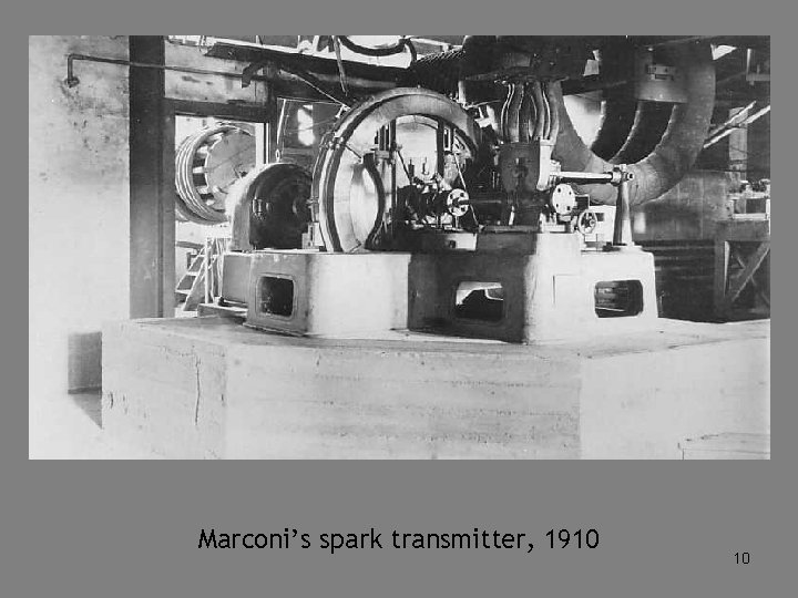 Marconi’s spark transmitter, 1910 10 