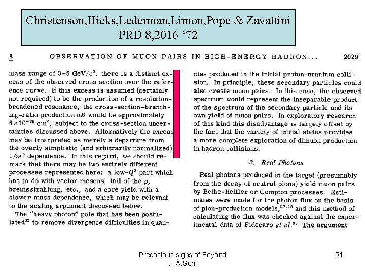 Christenson, Hicks, Lederman, Limon, Pope & Zavattini PRD 8, 2016 ‘ 72 Precocious signs