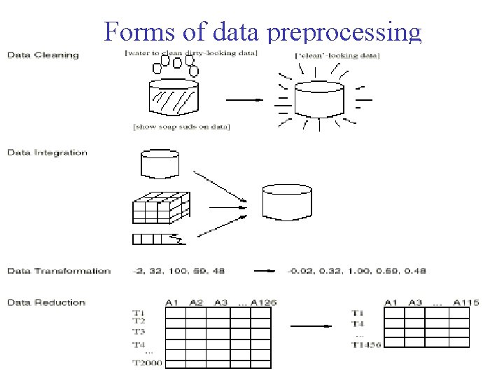 Forms of data preprocessing 