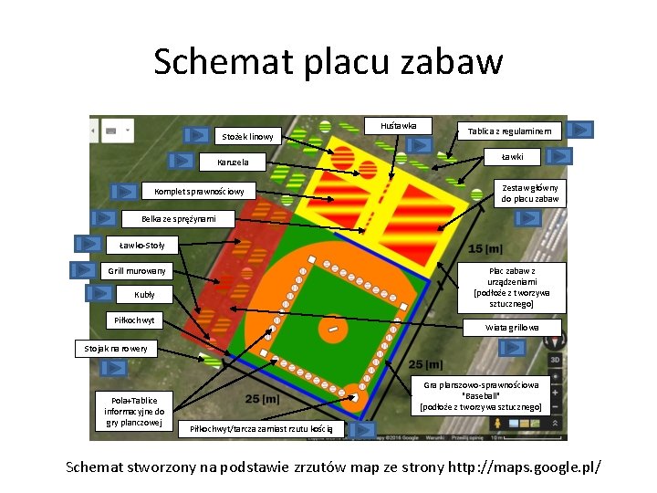 Schemat placu zabaw Stożek linowy Karuzela Komplet sprawnościowy Huśtawka Tablica z regulaminem Ławki Zestaw Schemat placu zabaw Stożek linowy Karuzela Komplet sprawnościowy Huśtawka Tablica z regulaminem Ławki Zestaw