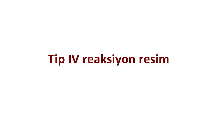 Tip IV reaksiyon resim 